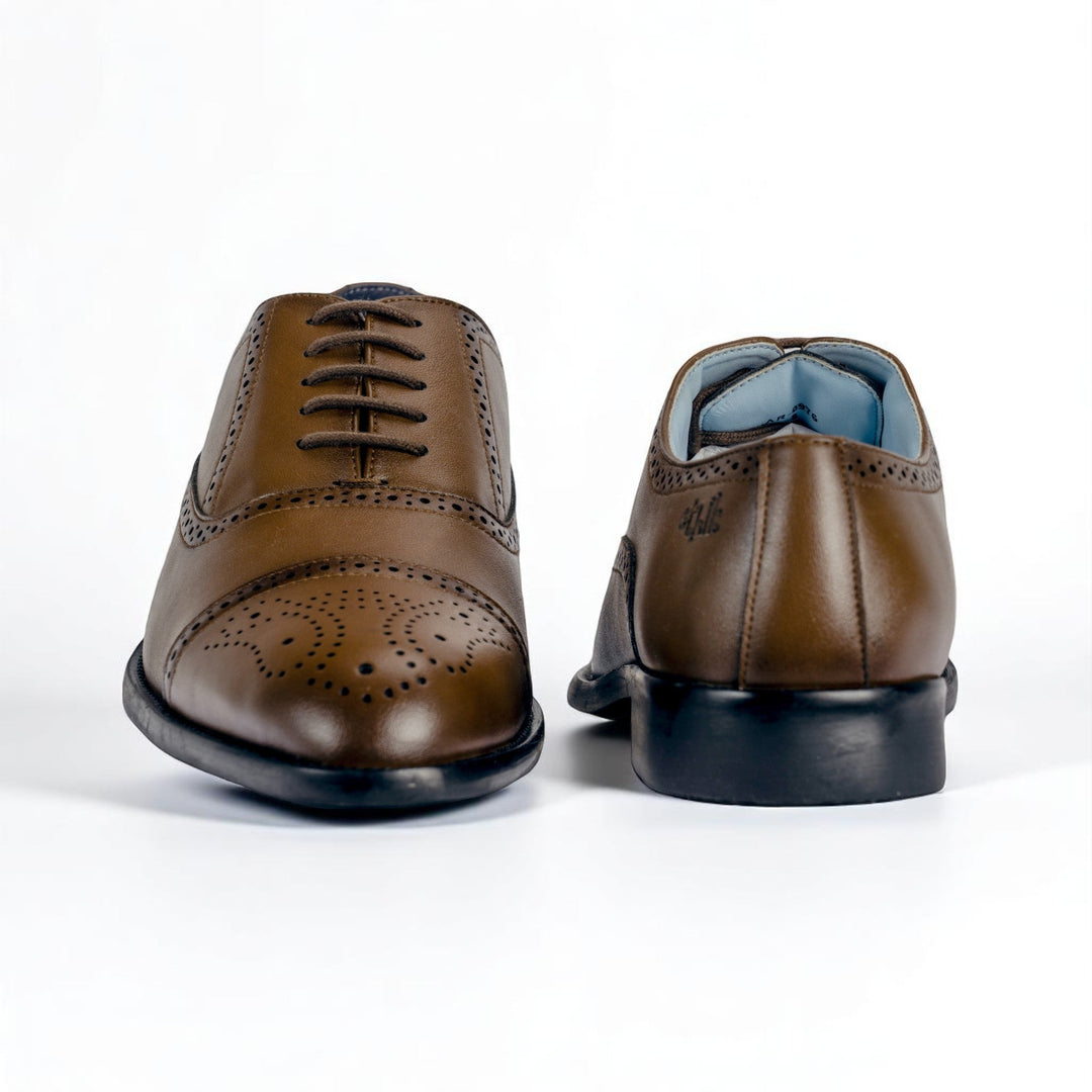 The Gentlemen Tan Brown Formal Oxford Shoes