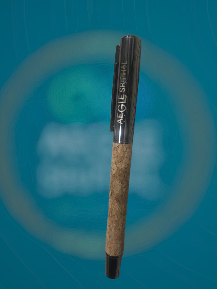 Cork Metallic Roller Ball Pen