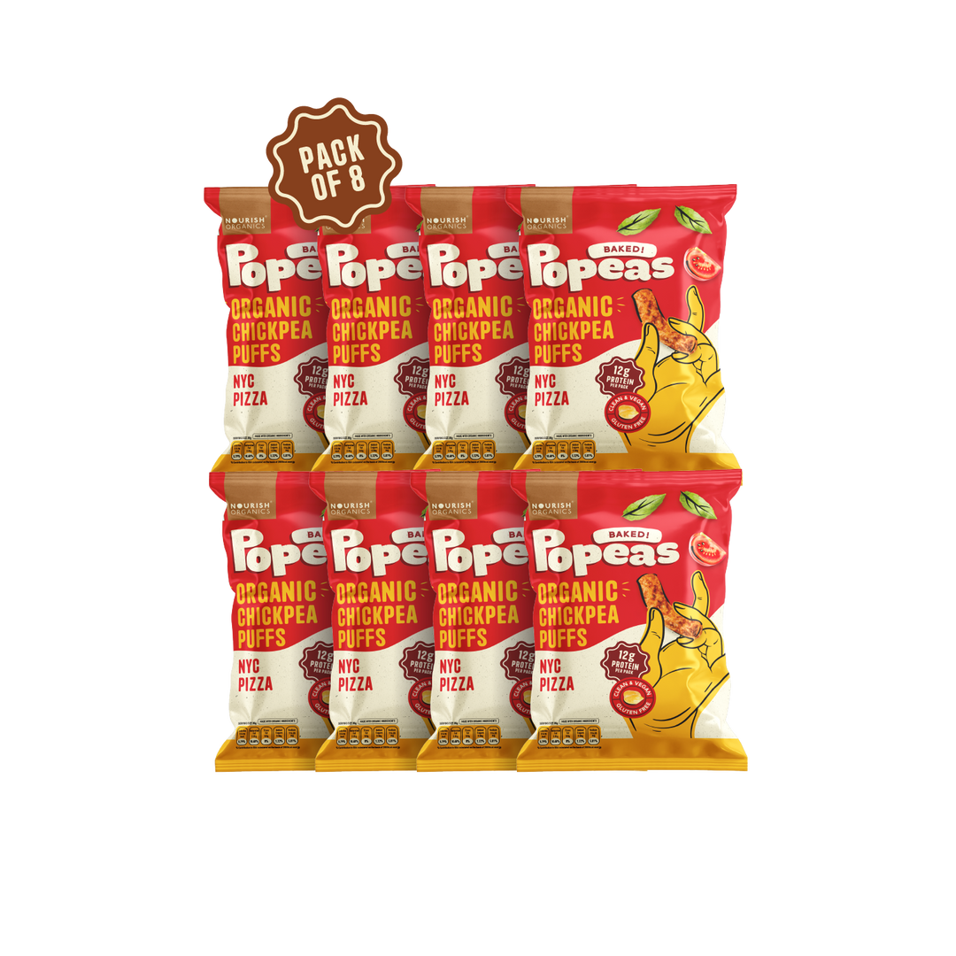NOURISH ORGANICS NYC Pizza Protein Puffs - Pack of 8, (60G)