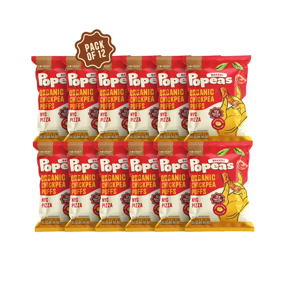 NOURISH ORGANICS NYC Pizza Protein Puffs - Pack of 12, (60G)