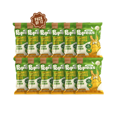 NOURISH ORGANICS Cream & Onion Popeas - Pack of 12 (60g)