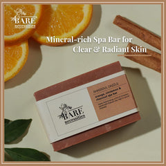 Bare Necessities Natural Orange Cinnamon Rhassoul Handmade Soap Bar - 75g
