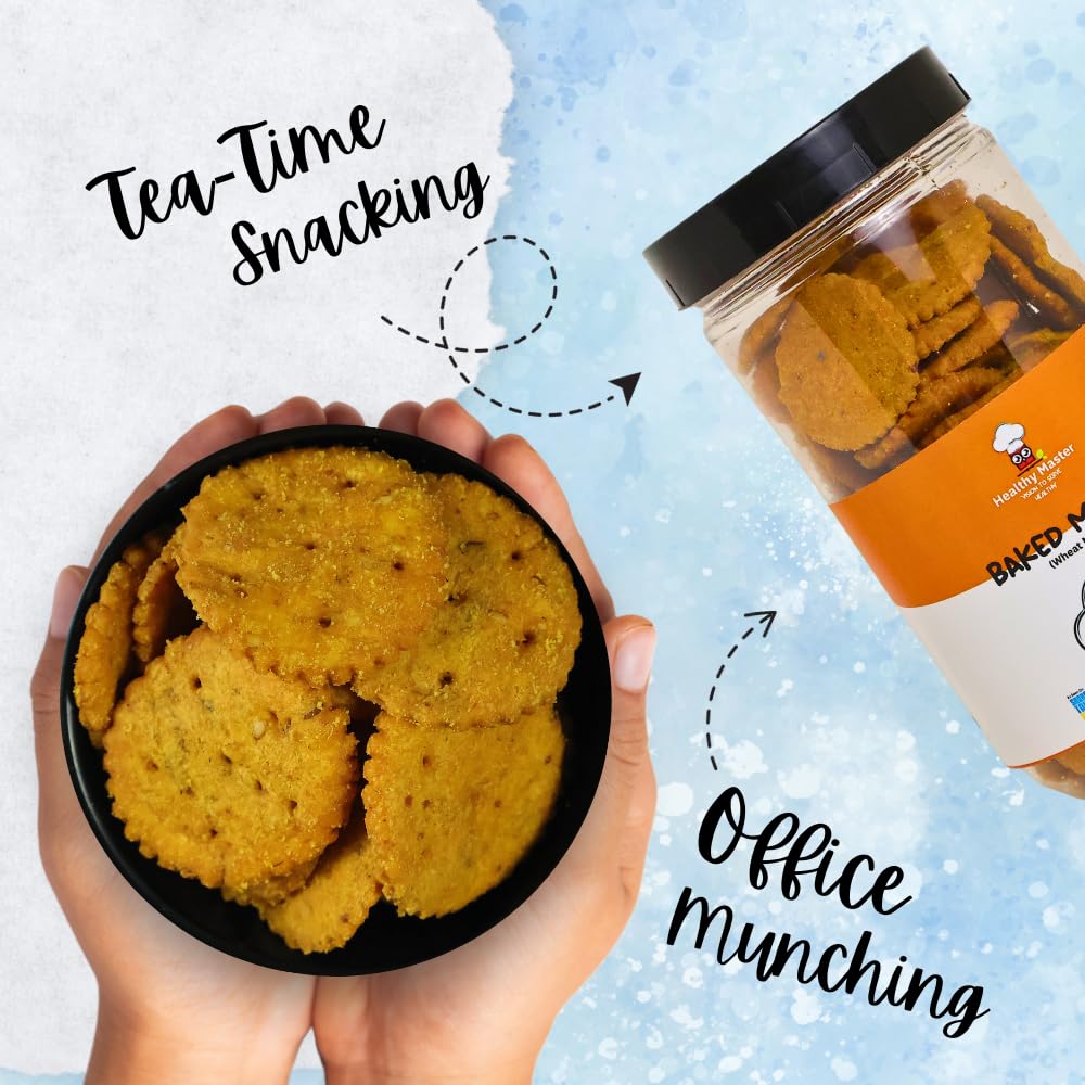 Healthy Master Baked Wheat Masala Mathri 250 g | Diabetic-Friendly & Weight Management Snack