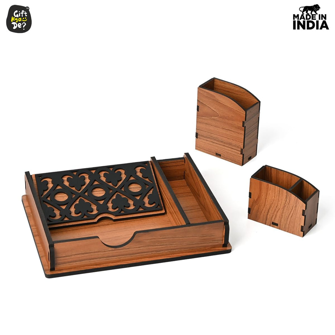 Gift Kya De Tissue Paper Holder for Dining Table with Toothpick Holder Designer 5 Compartment Dining Table Accessories for Home Decor