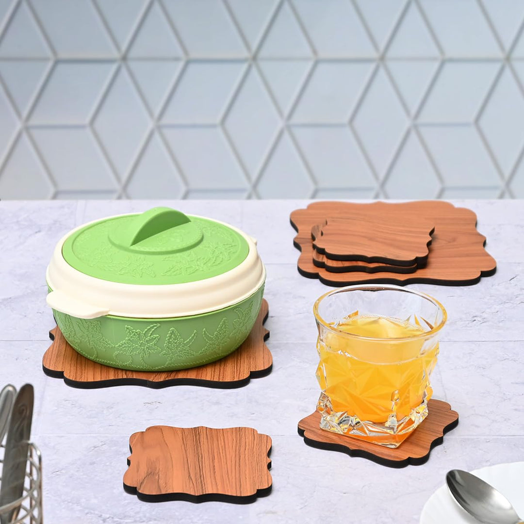 Gift Kya De Kitchen Coasters for Hot Utensils & Anti Slip Coaster Set for Big Hot Pots, Pans, Casserole & Bowl
