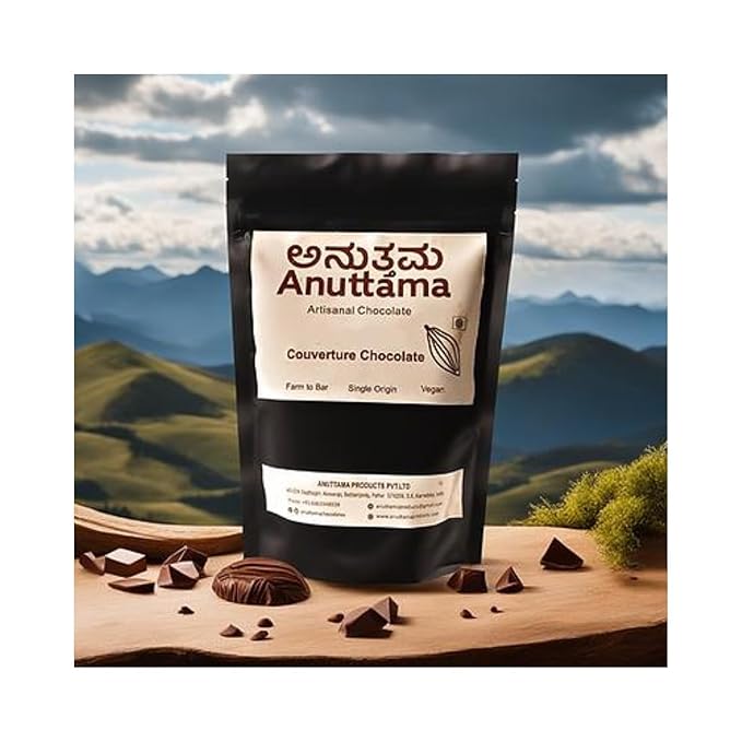 ANUTTAMA Couverature Dark Chocolates - Vegan Dark Chocolate 200g