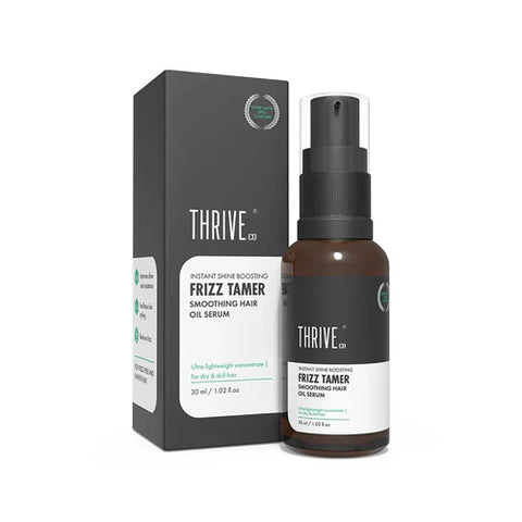 ThriveCo Frizz Tamer Smoothing Hair Oil Serum | For Smooth & Frizz-Free Hair | Hydrates Frizzy, Dry & Dull Hair | For Men & Women | 30ml