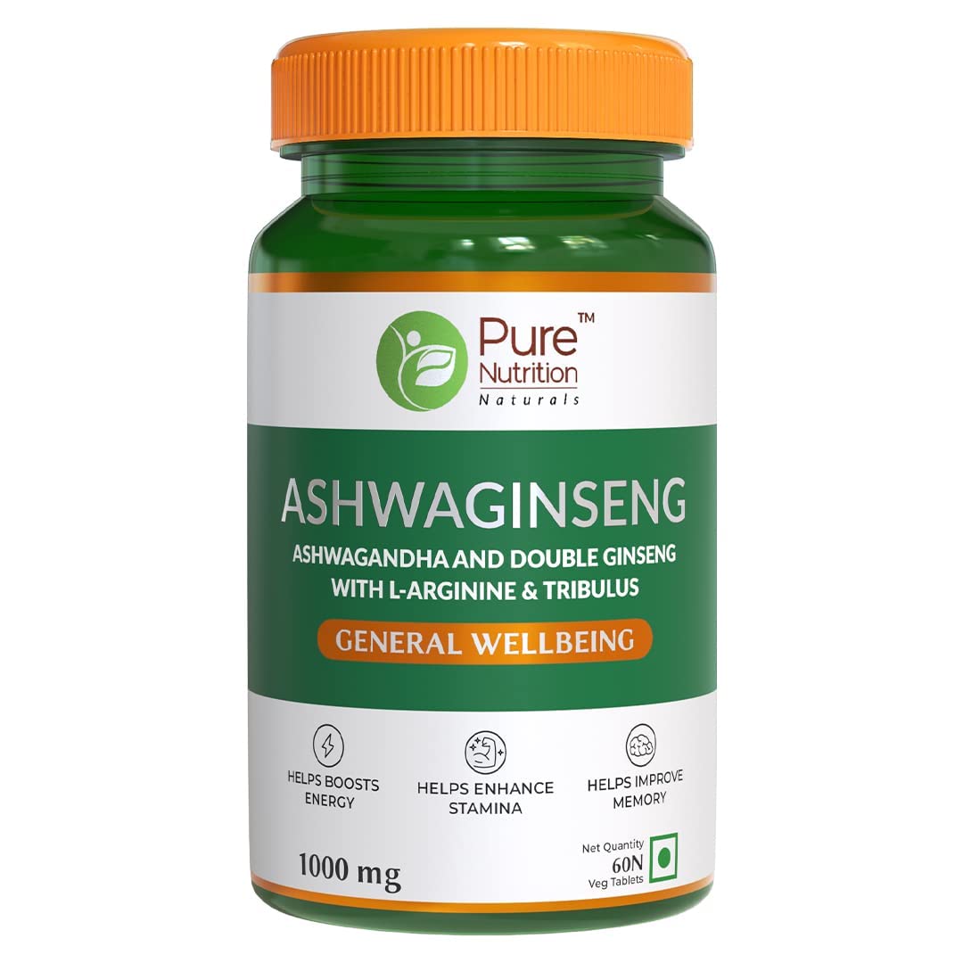 Ashwaginseng 60 Tabs  Energy & Improves Stamina with Ashwagandha, Ginseng & Herbal Extracts