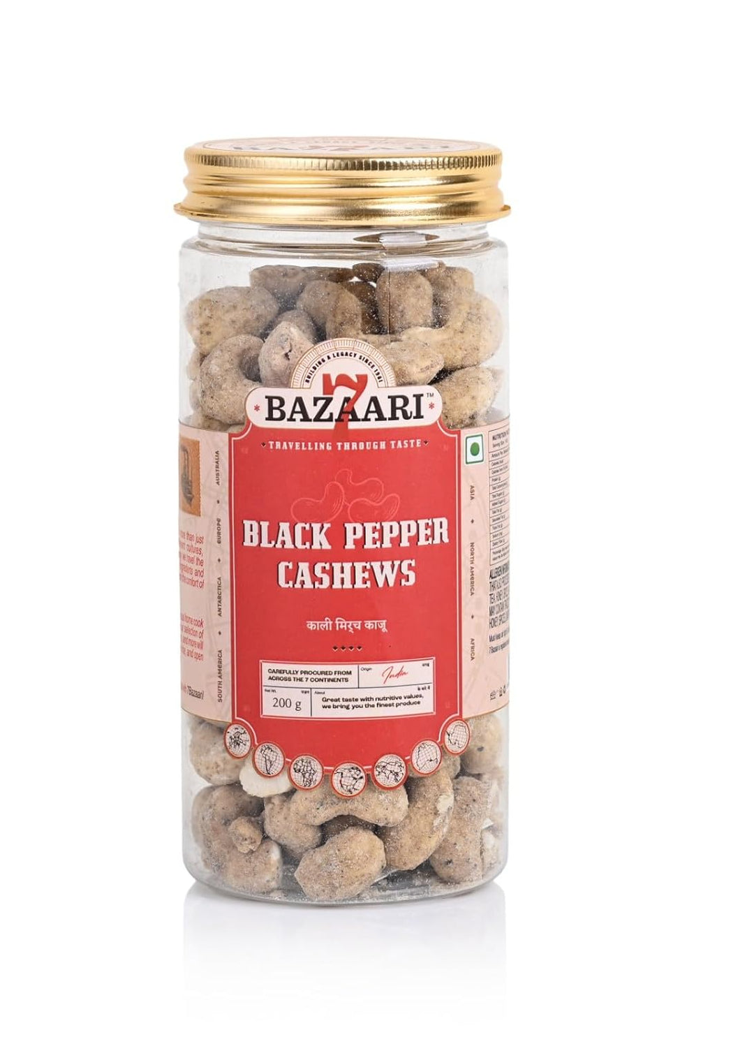 7 Bazaari Roasted Black Pepper Cashew 200 gm