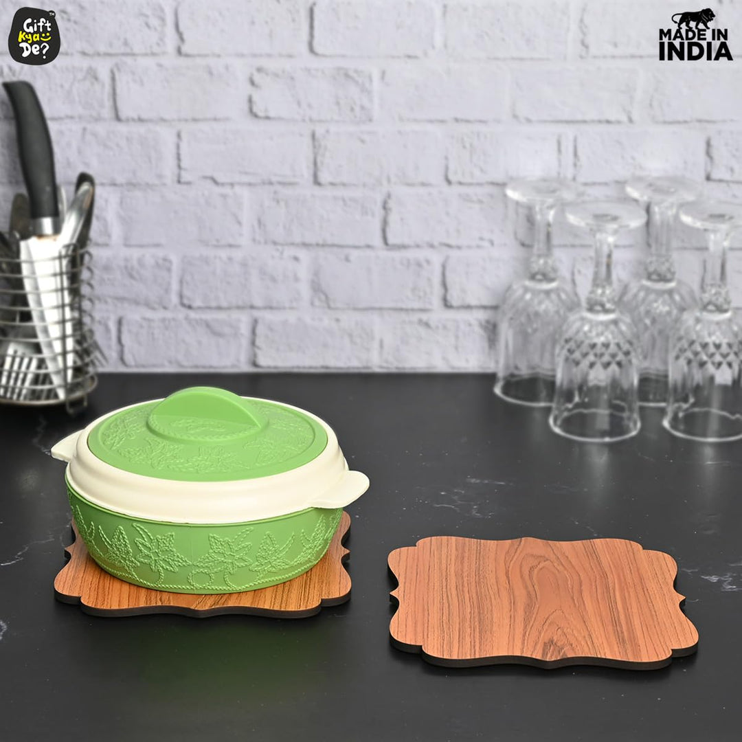 Gift Kya De Kitchen Coasters for Hot Utensils & Anti Slip Coaster Set for Big Hot Pots, Pans, Casserole & Bowl