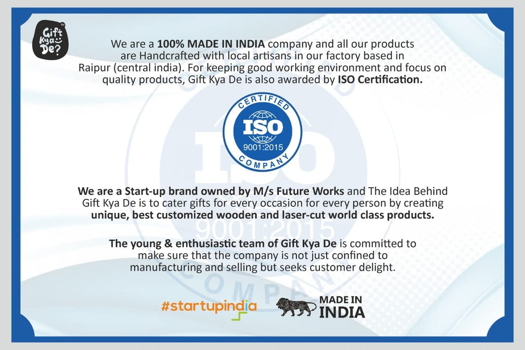 Gift Kya De Wooden Lifetime Motivational Quote Desk Calendar | Table Calendar For Office & Home | Eco Friendly