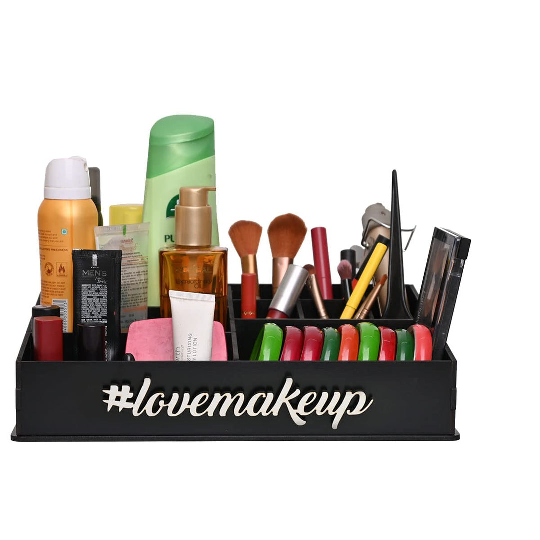 Gift Kya De Makeup Organizer For Dressing Table | 9 Compartments | Storage boxes For Lipstick, Nail Polish (30 x 22cm)