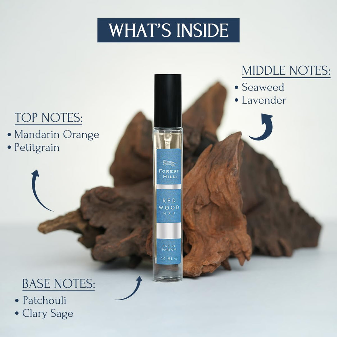 Forest Hill Pack of 2 Men Perfume, Taiga & Red Wood, 10ml Each