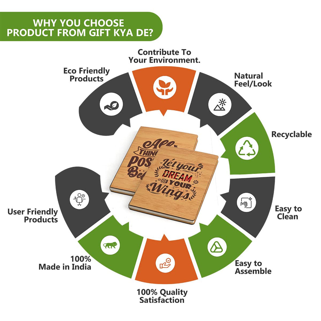 Gift Kya De Diary Notebook | Motivational Quotes On Diary Front | Corporate Gifts (100 quality pages 8x6inch)