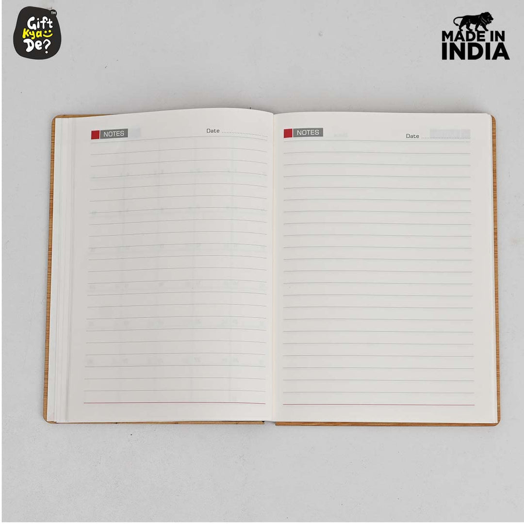 Gift Kya De Diary Notebook | Motivational Quotes On Diary Front | Corporate Gifts (100 quality pages 8x6inch)