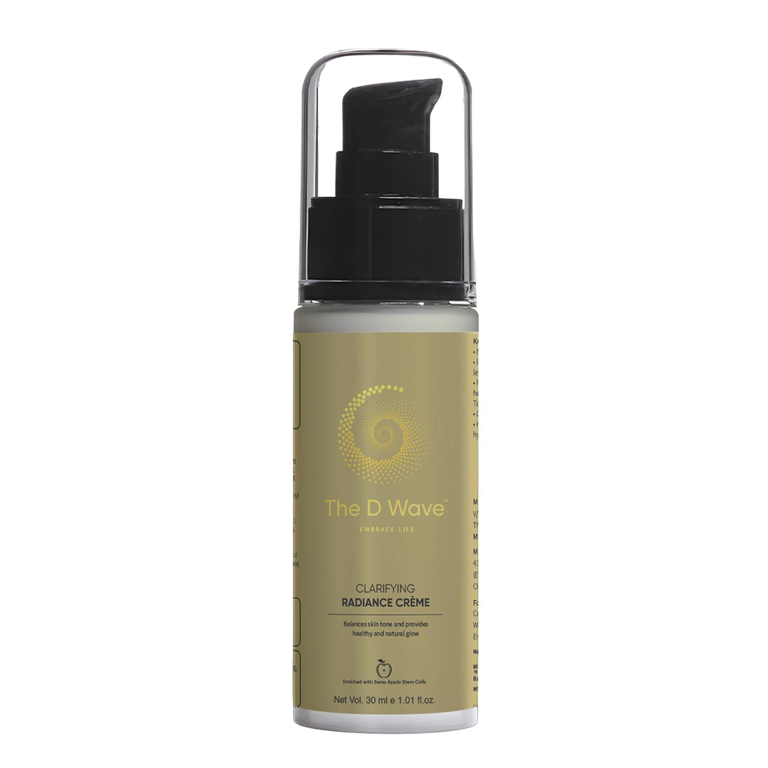 The D Wave Clarifying Radiance Crème for Bright Skin & Radiant Glow - 30ML | Firmer, Supple and Deeply Nourished Skin | Reduces Signs of Ageing | All Skin Types & Genders image