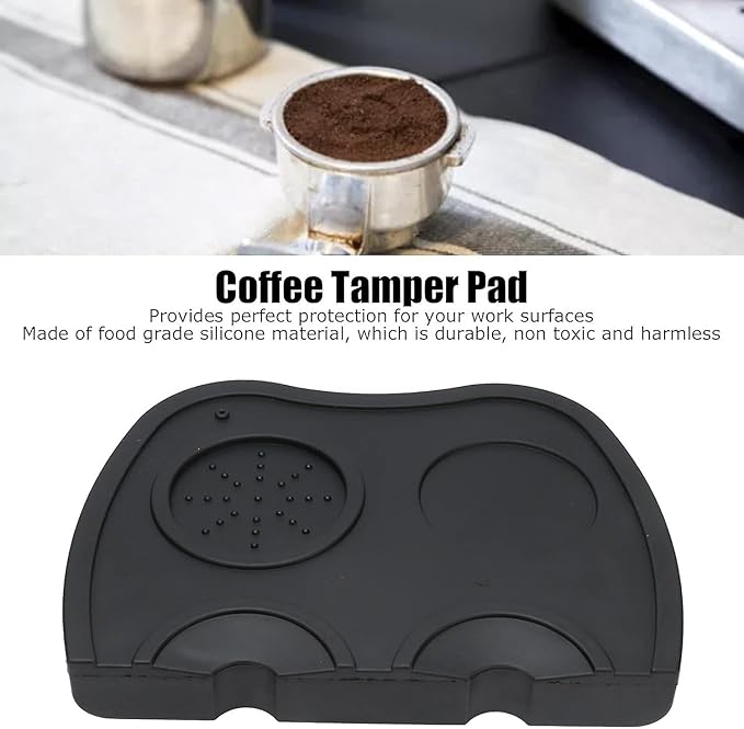 The Bean Co Roasters Barista Kit – Includes 58mm Coffee Tamper with Wooden Handle, 58mm Dosing Ring & Silicone Tamper Mat (21×15 cm) – Espresso Accessories for Home & Professional Use