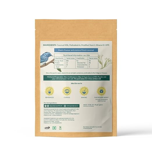 Good Graze Vegan Coconut Milk Powder | Pack of 1 - 450g |