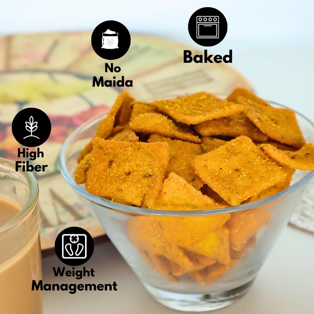 Healthy Master Baked Makai Masala Mathri 250g | Baked Mathri for HEALTHY Lifestyle
