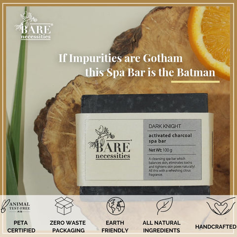 Bare Necessities Dark Knight Activated Charcoal Bath Soap - All Skin Types | 75g
