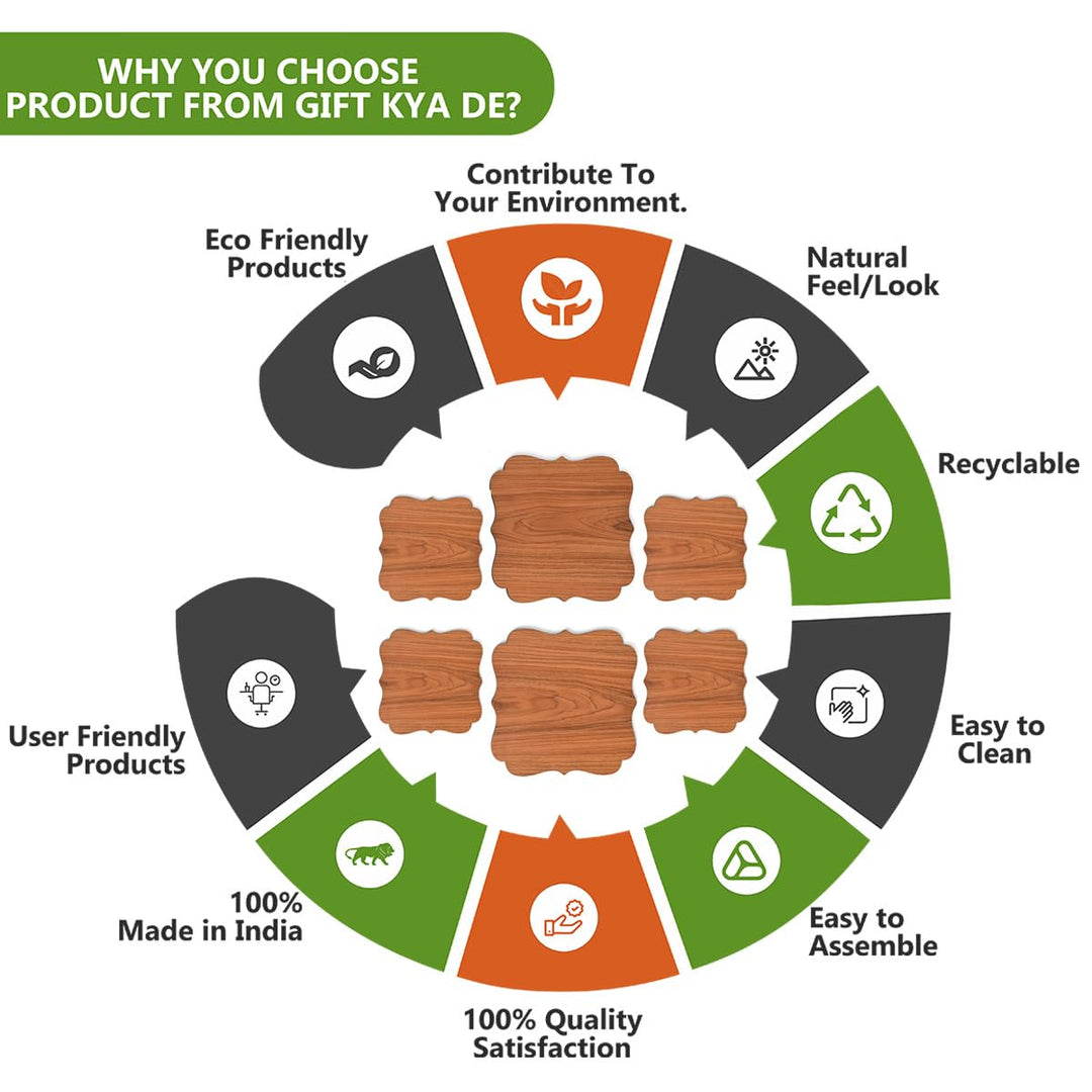 Gift Kya De Kitchen Coasters for Hot Utensils & Anti Slip Coaster Set for Big Hot Pots, Pans, Casserole & Bowl