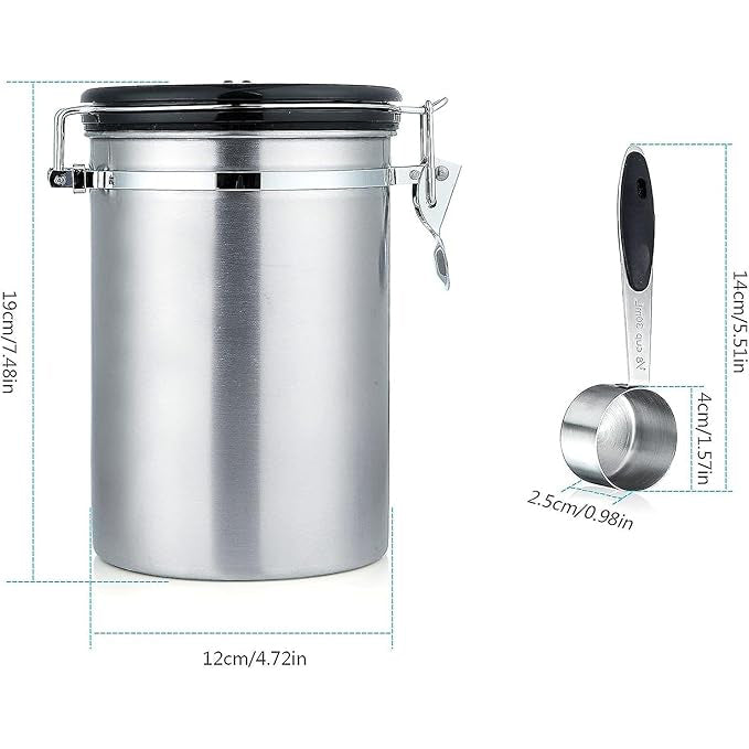 The Bean Co Roasters Stainless Steel Coffee Canister
