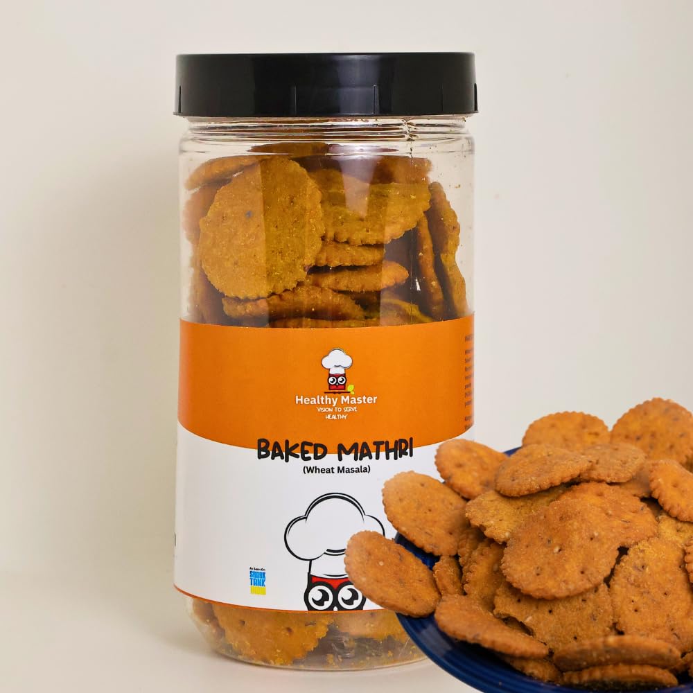 Healthy Master Baked Wheat Masala Mathri 250 g | Diabetic-Friendly & Weight Management Snack