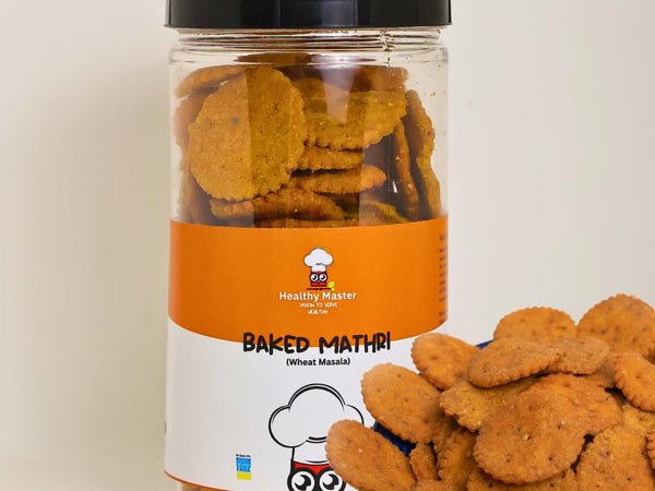 Healthy Master Baked Wheat Masala Mathri 250 g | Diabetic-Friendly & Weight Management Snack