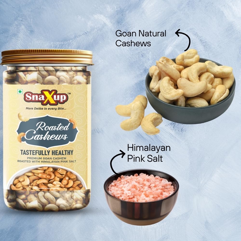 Snaxup Premium Roasted and Salted Cashews 500g