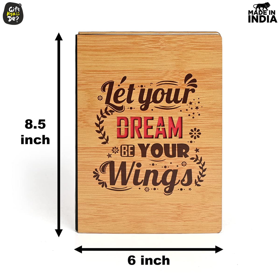 Gift Kya De Diary Notebook | Motivational Quotes On Diary Front | Corporate Gifts (100 quality pages 8x6inch)