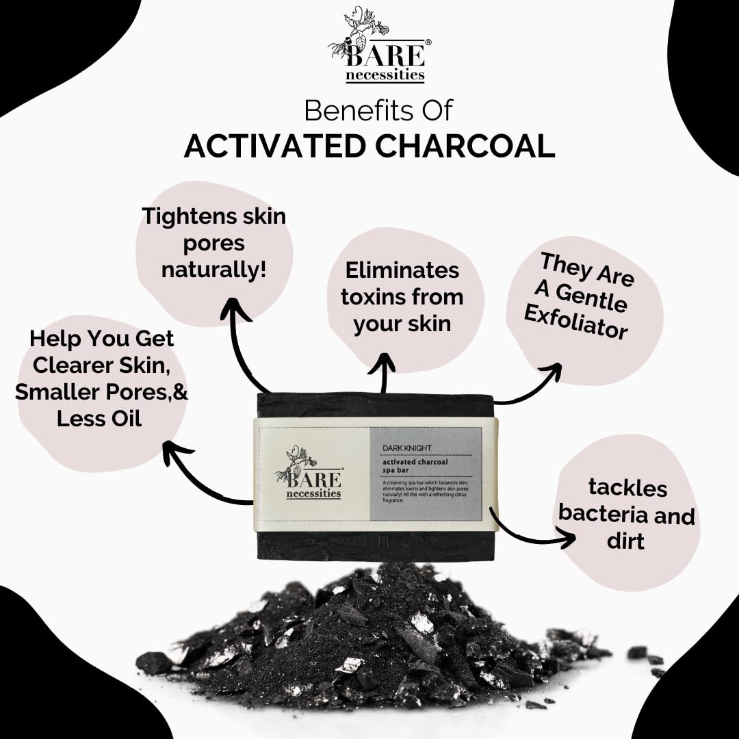 Bare Necessities Dark Knight Activated Charcoal Bath Soap - All Skin Types | 75g