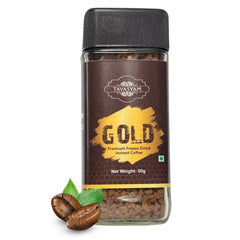 TAVASYAM Coffee Powder Jar 50 gm - Premium Freeze Dried Instant Coffee - 25 Servings
