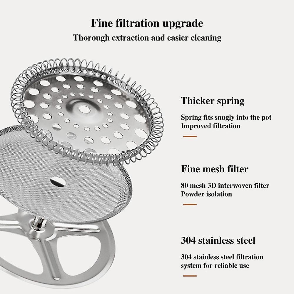 The Bean Co Roasters French Press Coffee Maker 600 ml | Heat Resistant Borosilicate Glass | 4 Level Filteration