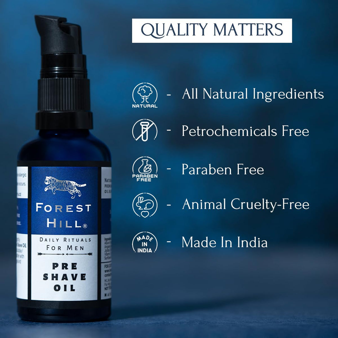 Forest Hill Pack of 2 Men Shaving Kit, Pre Shave Oil 50ml & Ashford After Shave Balm 100ml