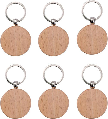 MiRa Gifting Solutions Round Wooden Keychain