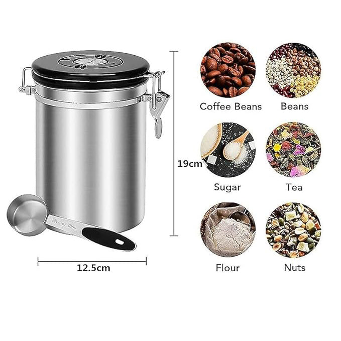 The Bean Co Roasters Stainless Steel Coffee Canister