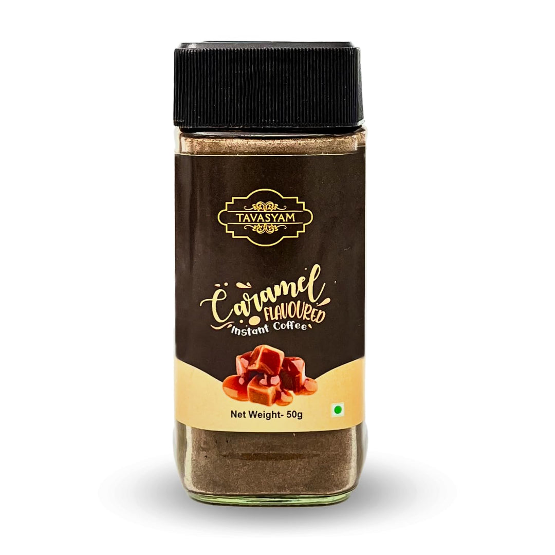 TAVASYAM Coffee Powder Jar 50 gm - Caramel Instant Coffee Powder - 25 Servings