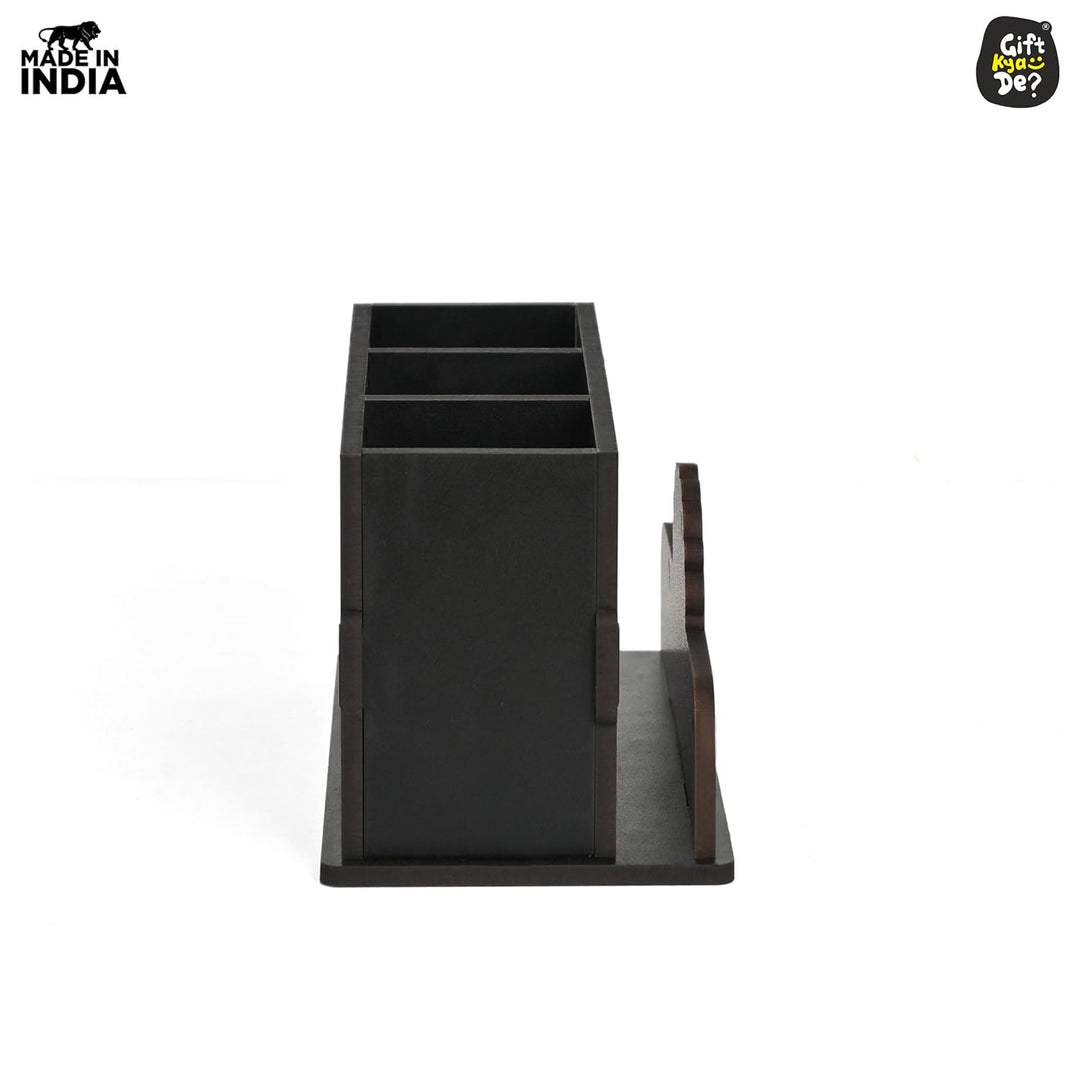 Gift Kya De Cutlery Stand with Tissue Holder for Kitchen & Dining Table | 3 Compartments | Spoon, Knife & Fork Holder, Cutlery Organizer