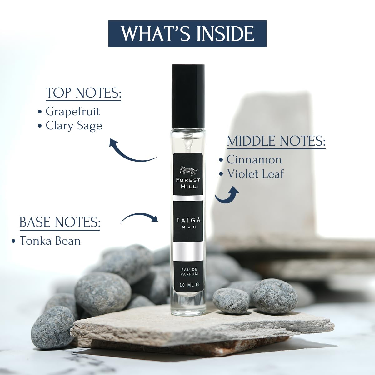 Forest Hill Pack of 4 Men Perfume, Dain Tree, Eagle Wood, Taiga & Red Wood, 10ml Each