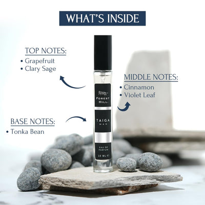 Forest Hill Pack of 4 Men Perfume, Dain Tree, Eagle Wood, Taiga & Red Wood, 10ml Each