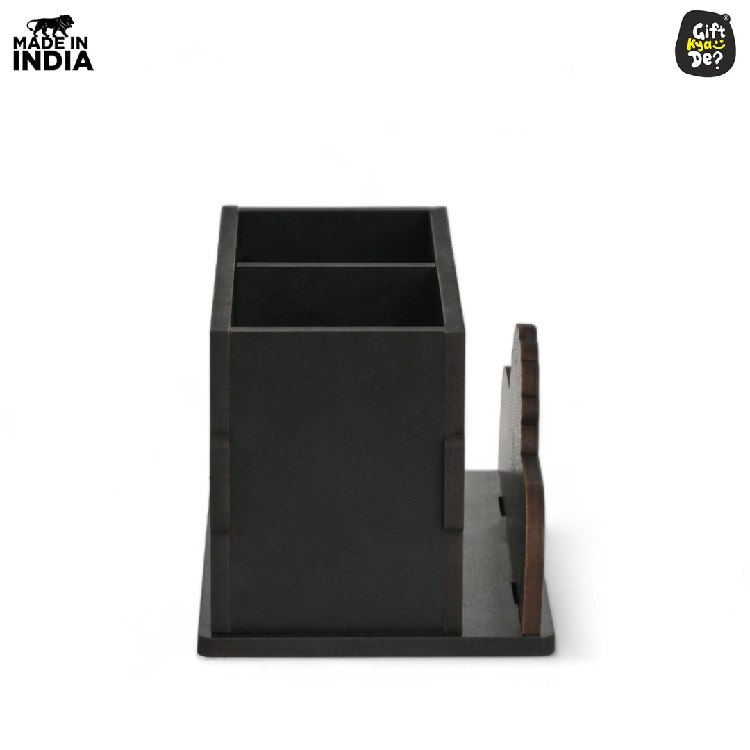 Gift Kya De Cutlery Stand with Tissue Holder for Kitchen & Dining Table | 2 Compartments | Spoon, Knife & Fork Holder, Cutlery Organizer