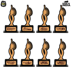 Gift Kya De Memento Awards and Trophy for All, Easy Print & Sticker Paste Your Matter, Eco Friendly Gifts