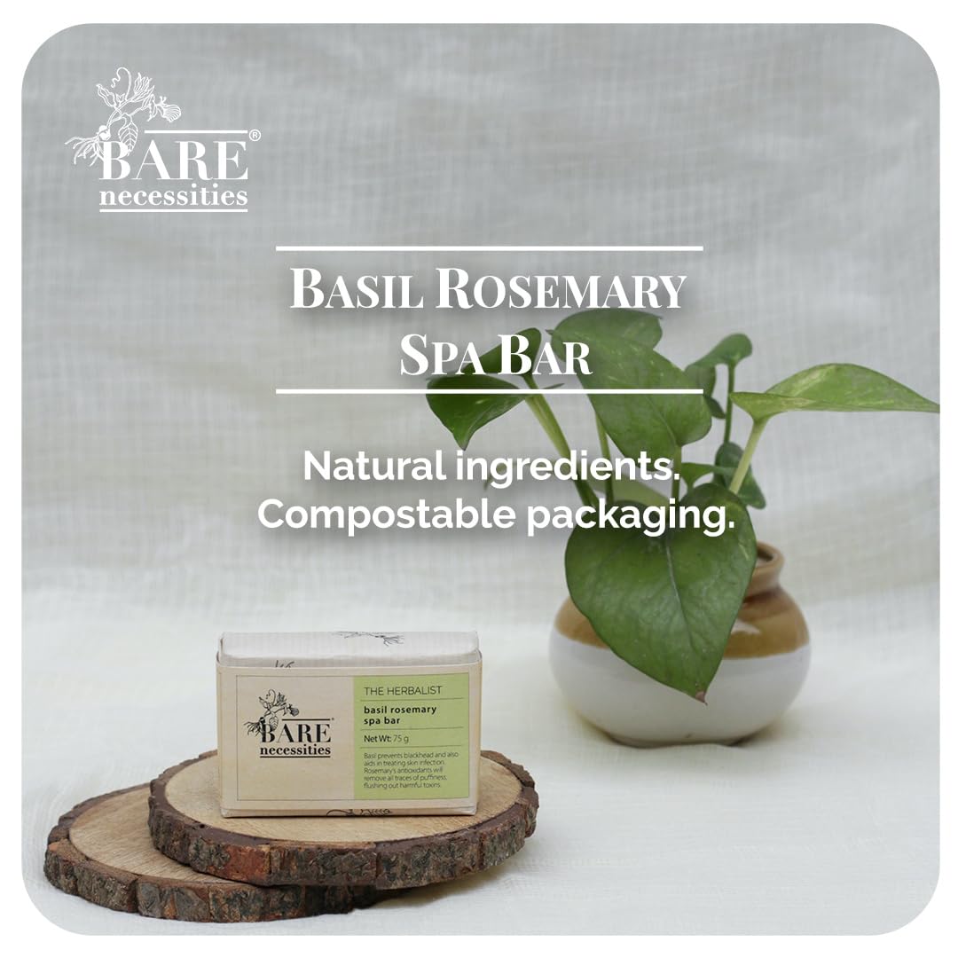 Bare Necessities Basil Rosemary Organic Cold Processed Soap - 75g