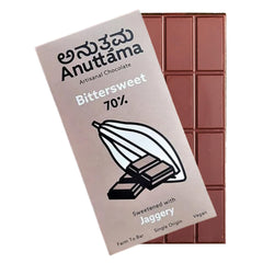 ANUTTAMA Dark Chocolate Bittersweet - 70% Cocoa - Chocolate Bar 50 gm