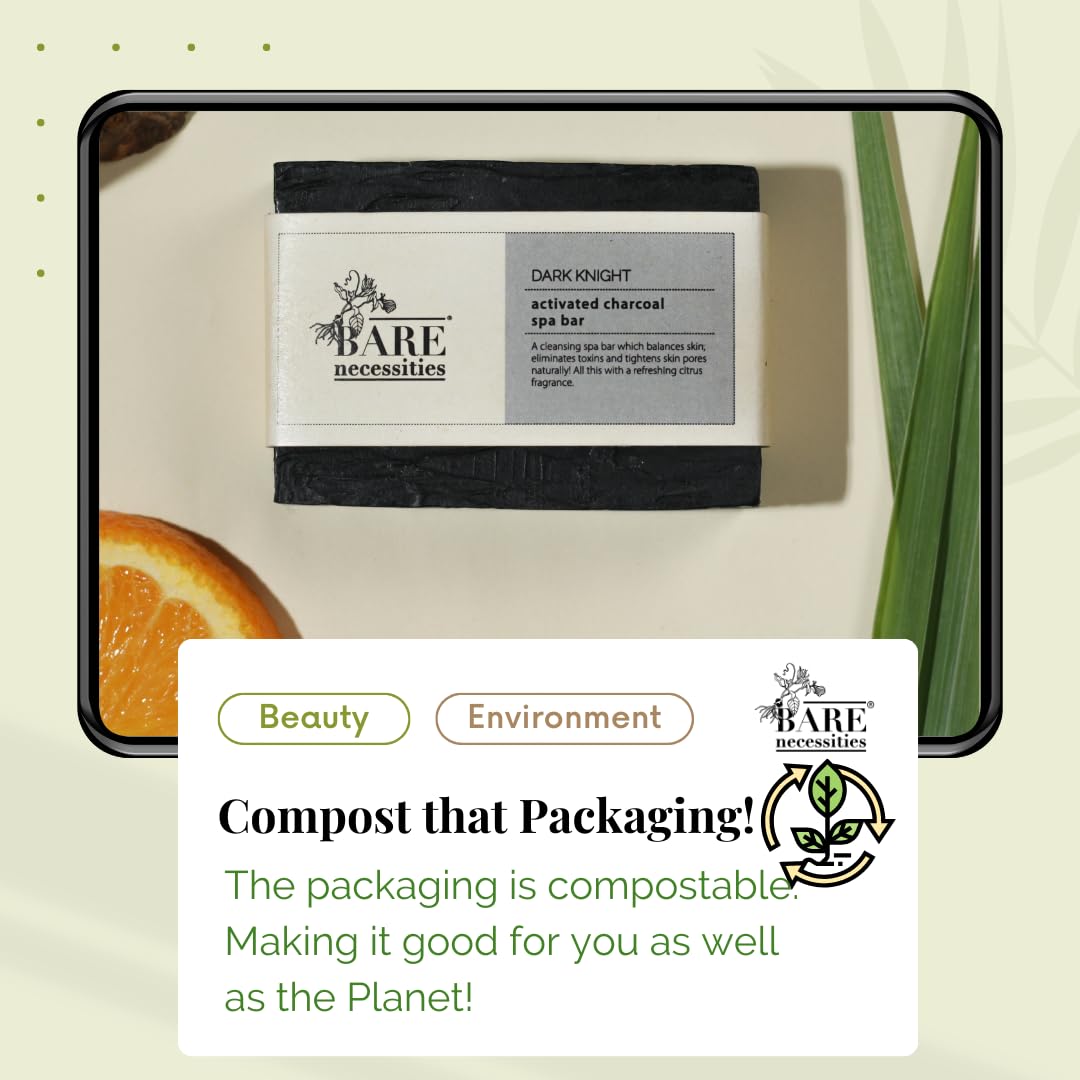 Bare Necessities Dark Knight Activated Charcoal Bath Soap - All Skin Types | 75g