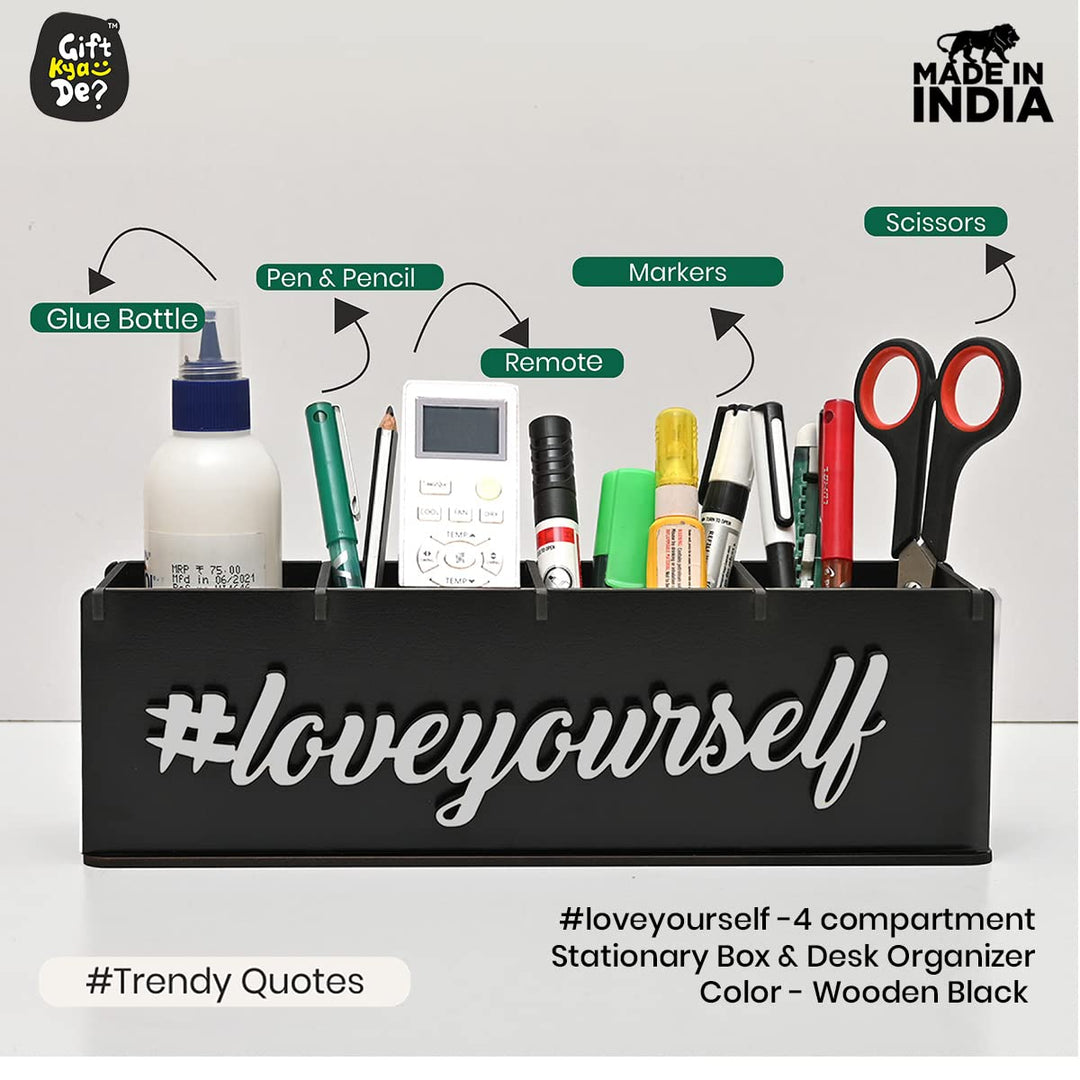 Gift Kya De Makeup Box Organizer For Girls | 4 Compartment Makeup Storage Box | Unique Gifts For Girls | Cosmetic Organizer