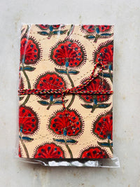 Handcrafted Fabric Diary | 18 × 13 cm | Peekaboo | Softbound with Strings