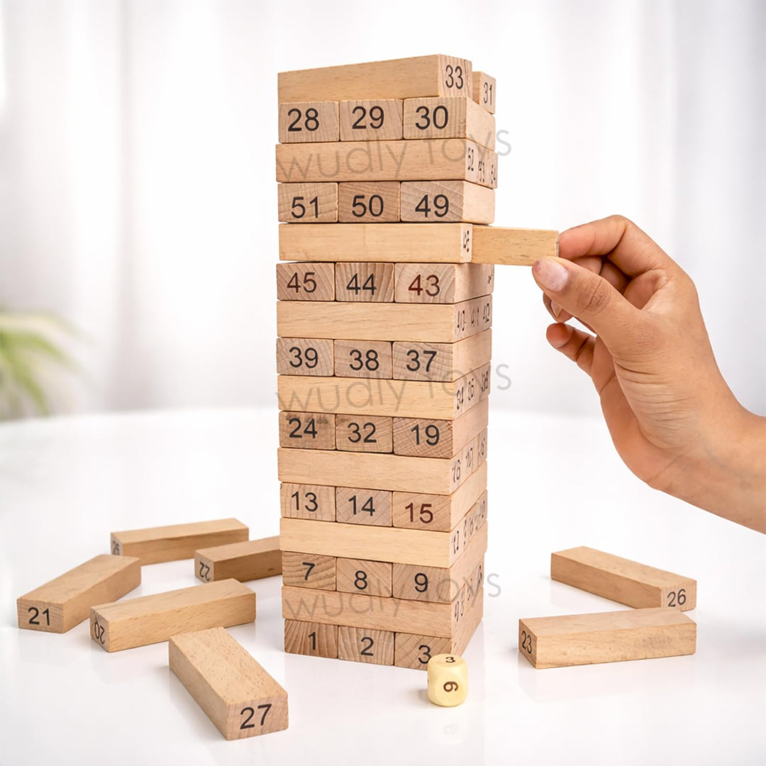 Wudly Wooden Number Stacking Tower