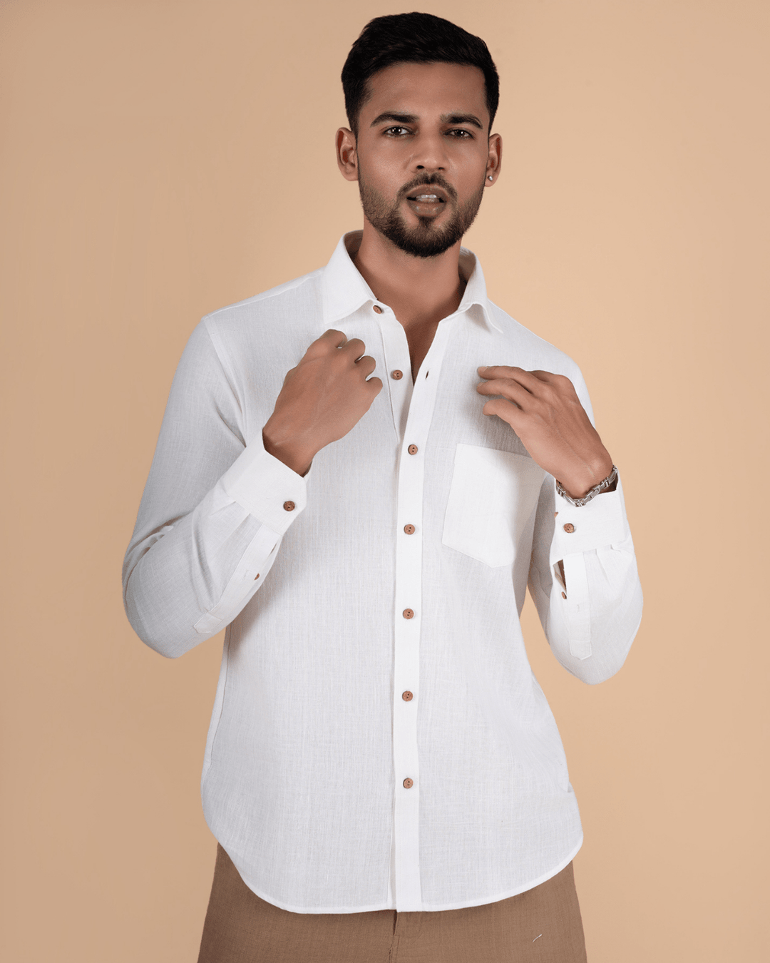 Elegant White Full Sleeve Shirt image