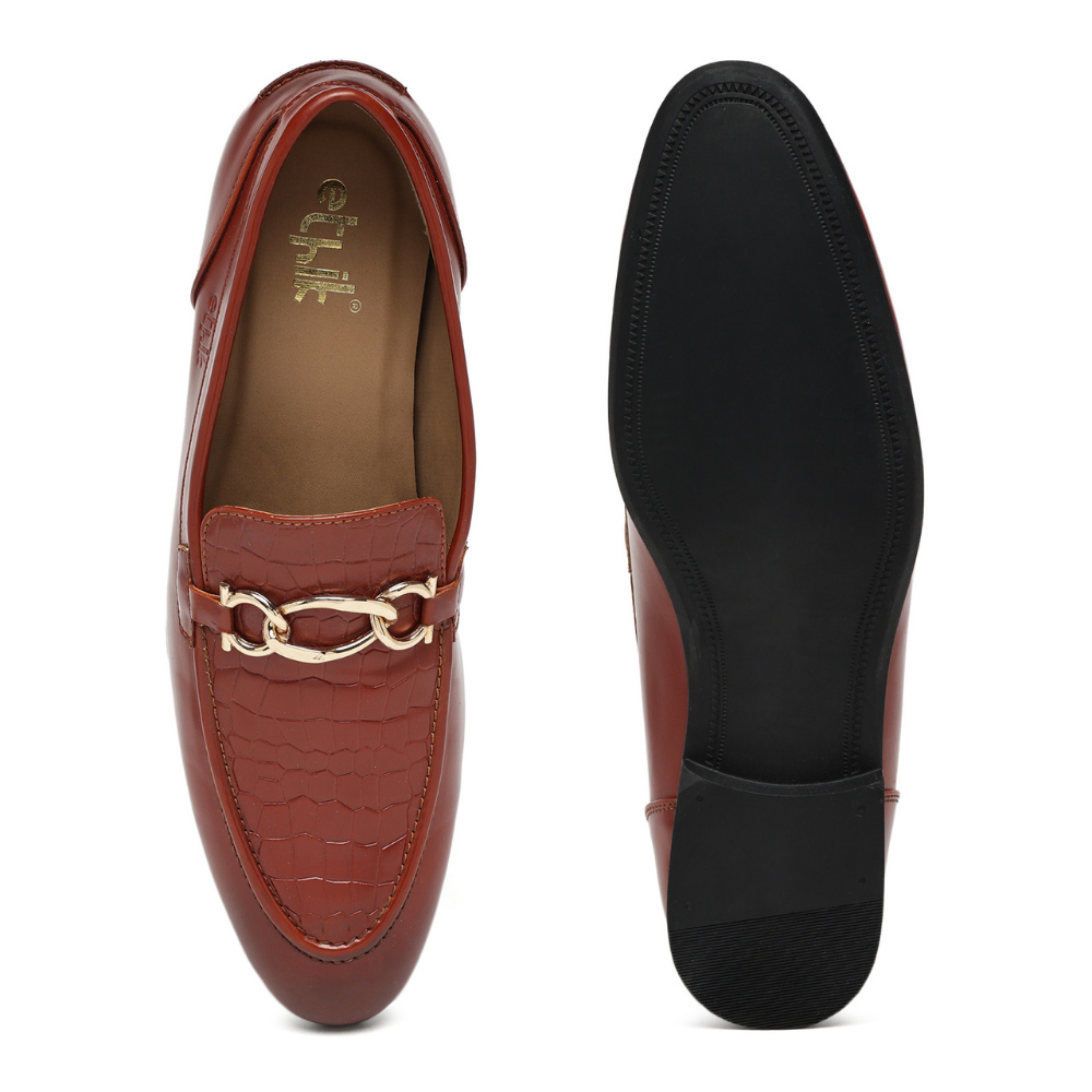 Aristocrat Tan  Horsebit Loafers